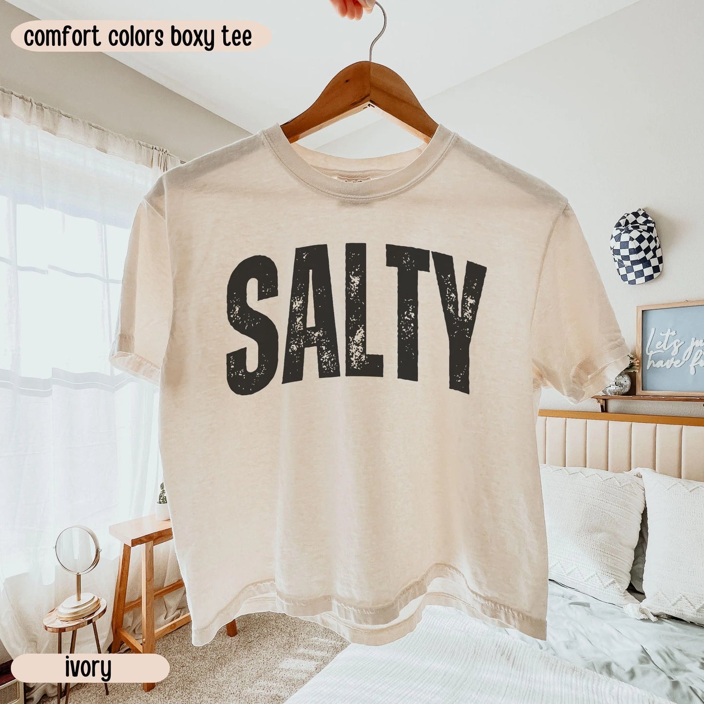 Comfort Colors Salty Boxy Crop Shirt Trendy Beach Shirt Summer Baby Tee Vacation Shirt Salty Shirt Gift For Her Sarcastic Shirt