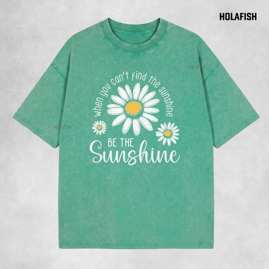 Holafish Women's Acid Washed Vintage Cotton T-Shirt - Unisex Relaxed Fit Shortsleeve Layer Top with Trendy Graphic, Durable Fabric, Pairable with Jeans