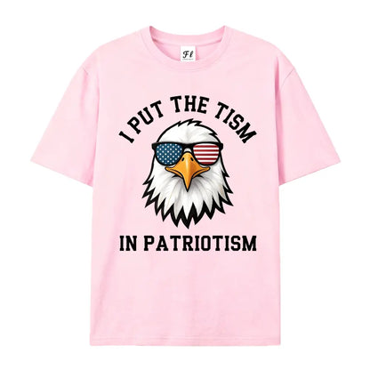 Put The Tism In Patriotism Athletic Eagle T-Shirt Unisex for Daily Wear 2026Funny Christmas Novelty Men's T-Shirt Summer Trendy Streetwear Fashion Top Quality Comfortable Casual Printed T-shirt Pure Cotton