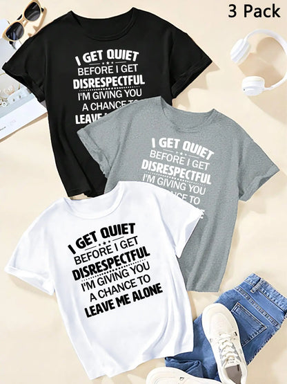 Summer Trendy Short Sleeve, Sporty Letter Floral Print, 100% Polyester Women's Casual Printed Everyday Fitted Round Neck T-Shirt, Comfortable Summer Shirt