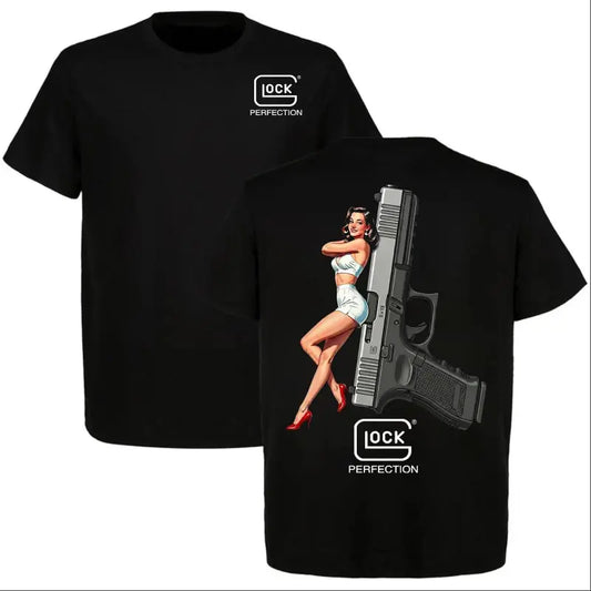 Glock Perfect Sexy Women's T-Shirt,  gun tactical T-shirt, is an excellent choice for gun enthusiasts, featuring astreetwear, tiktok shop deals, summer outfits, guys gifts, summer clothes, gifts for him, graphic tee, men's shirts, t shirt, clothes for men