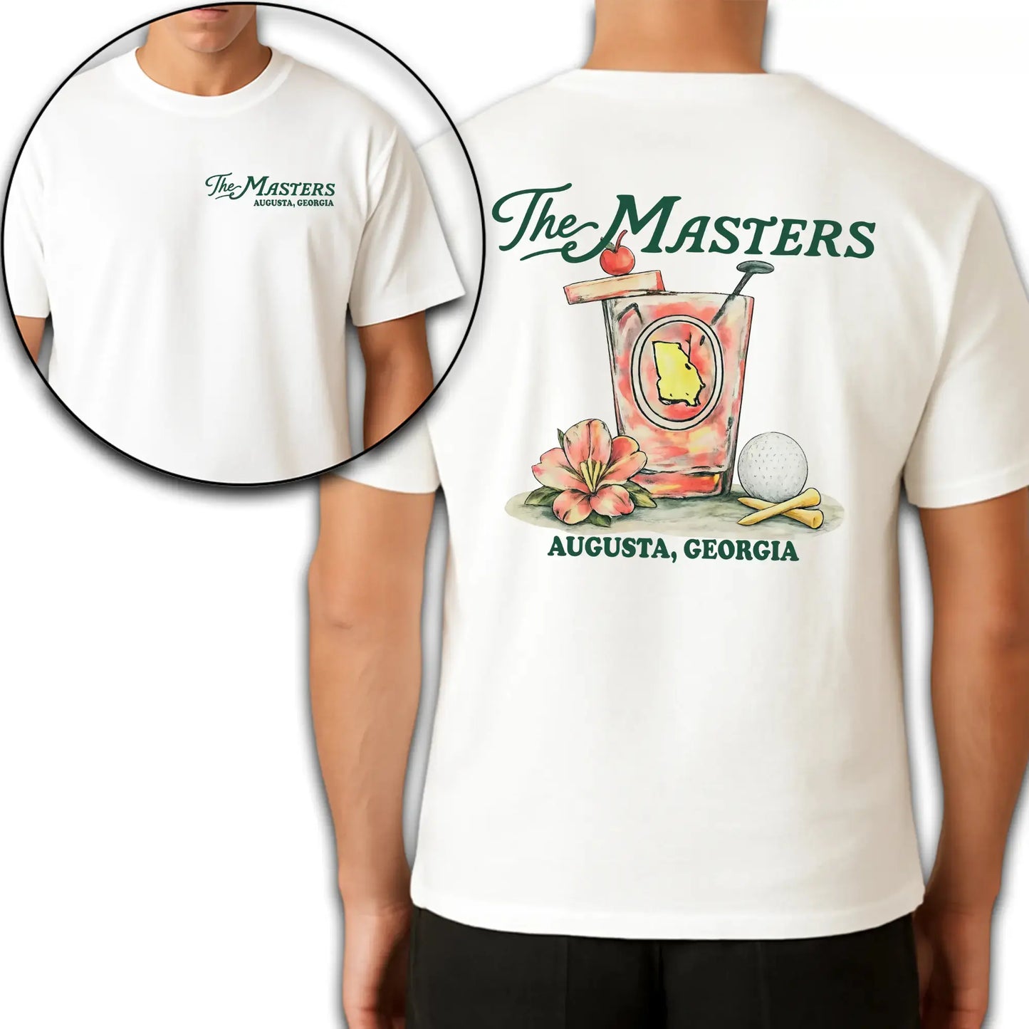 The Masters Augusta Georgia Golf Cocktail Shirt For Men For Women, Augusta Souvenir Tee, Azalea Drink Graphic, Tournament Keepsake Gift, Trendy Unisex Shirt