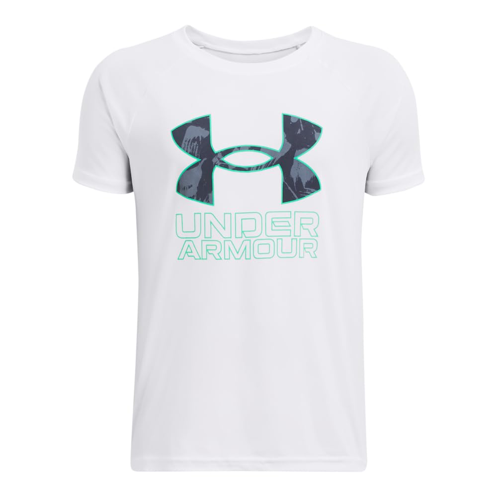 Under Armour Boys' Tech Hybrid Printed Fill Short-Sleeve T-Shirt