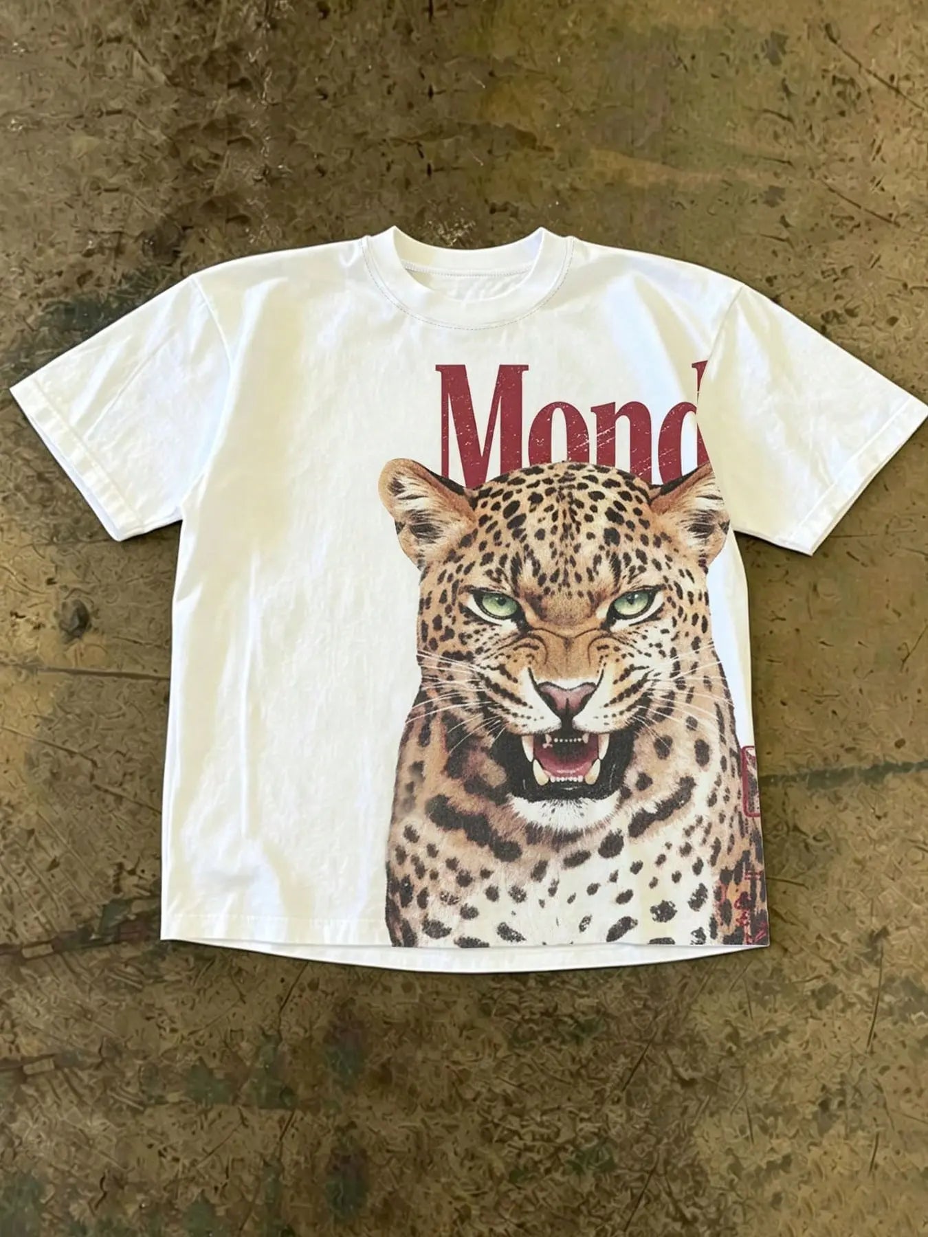 Men's Leopard Print T-Shirt, Casual Stylish Short-Sleeve Streetwear Top for Daily Wear, Hip-Hop Style