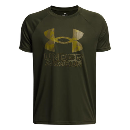 Under Armour Boys' Tech Hybrid Printed Fill Short-Sleeve T-Shirt