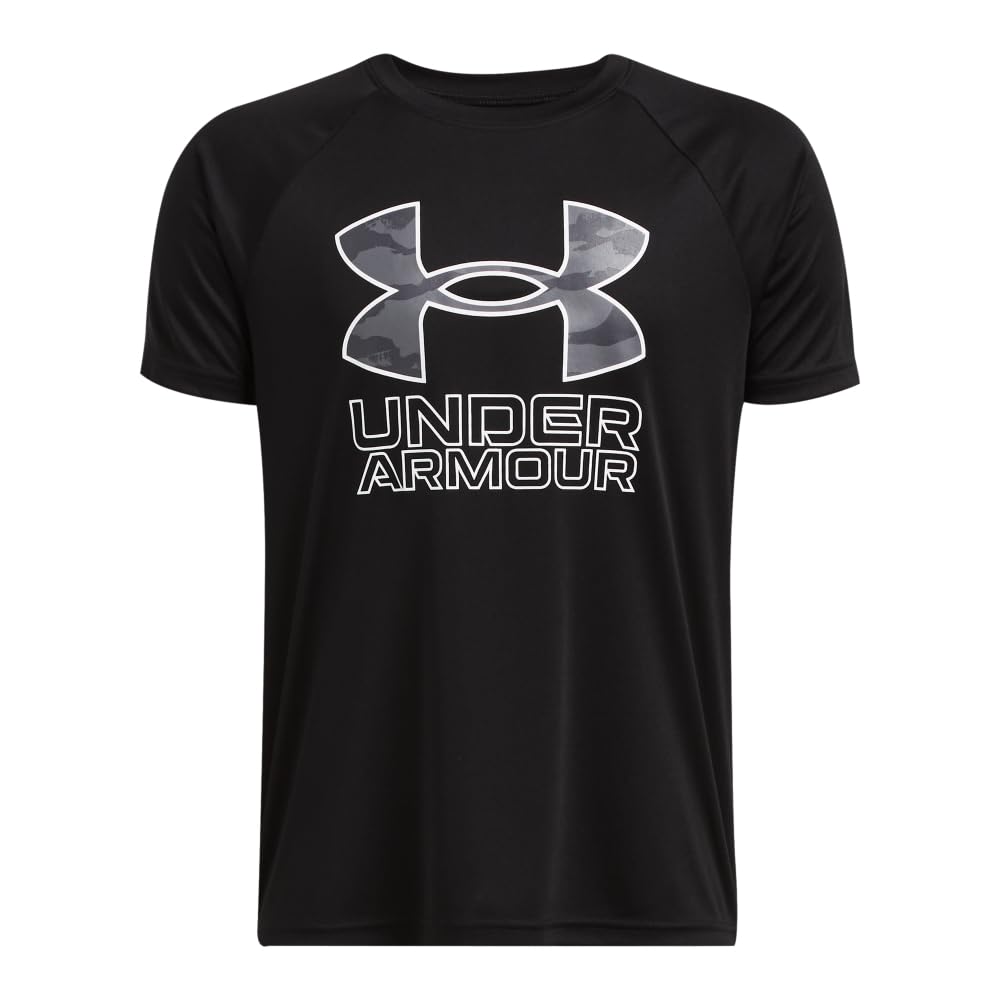 Under Armour Boys' Tech Hybrid Printed Fill Short-Sleeve T-Shirt