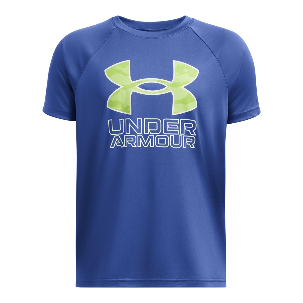 Under Armour Boys' Tech Hybrid Printed Fill Short-Sleeve T-Shirt