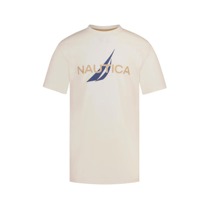Nautica Boys' Short Sleeve J-Class Logo Crew Neck T-Shirt, Soft, Comfortable, Relaxed Fit