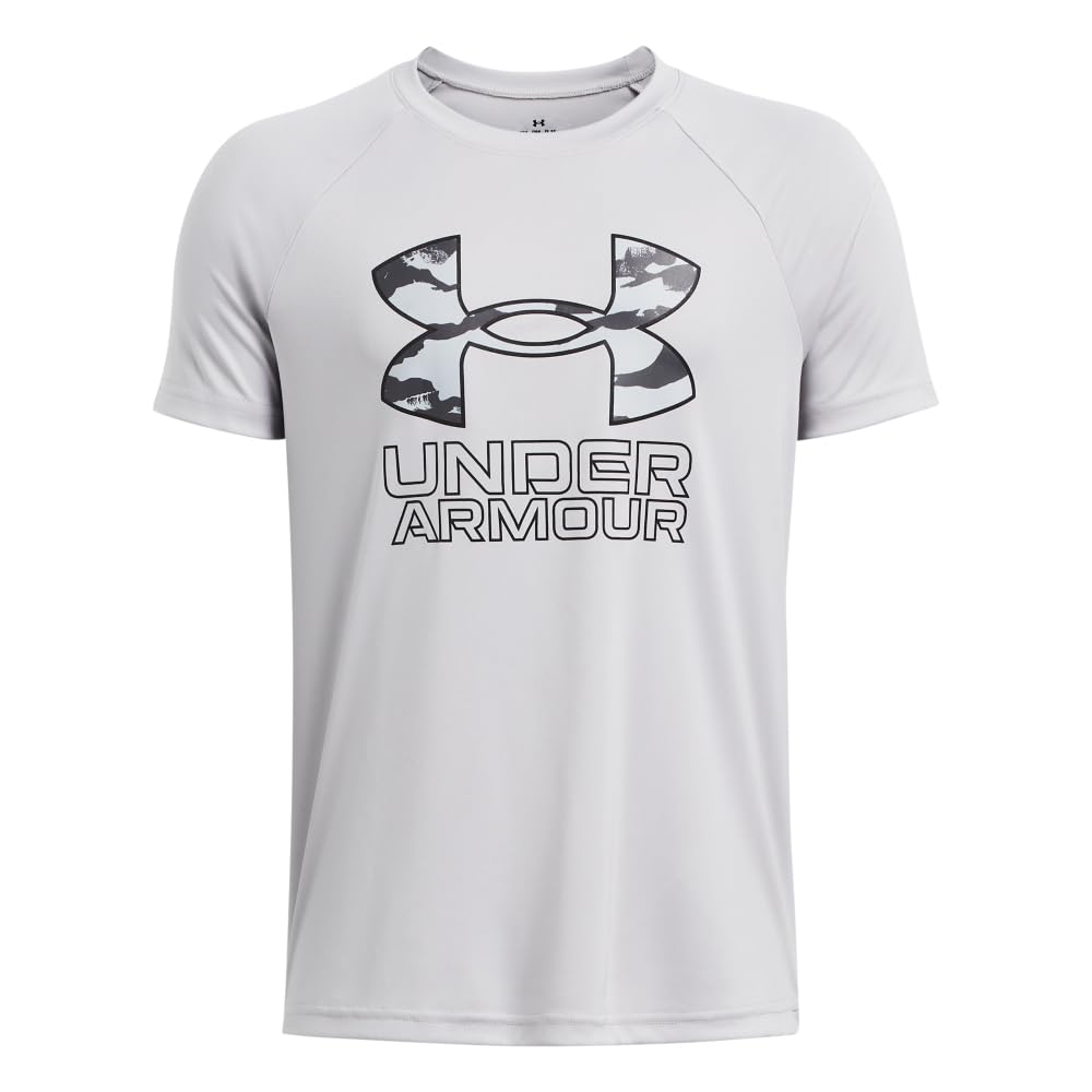 Under Armour Boys' Tech Hybrid Printed Fill Short-Sleeve T-Shirt