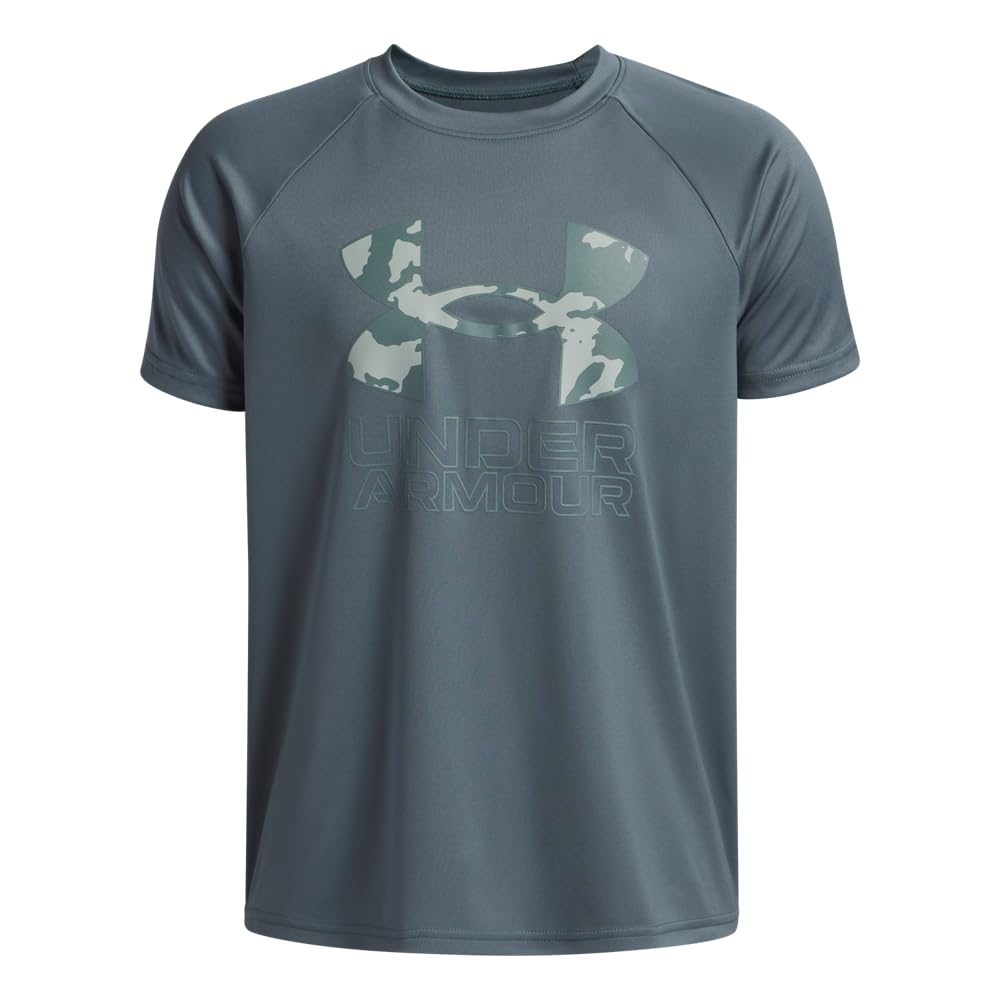 Under Armour Boys' Tech Hybrid Printed Fill Short-Sleeve T-Shirt