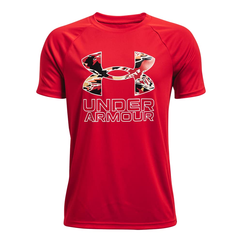 Under Armour Boys' Tech Hybrid Printed Fill Short-Sleeve T-Shirt