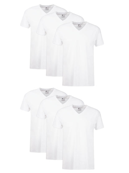 Hanes Men's Undershirts T-Shirt Pack, V-Neck Cotton Tees for Men, Moisture-Wicking, Odor Control, White Multi-Pack