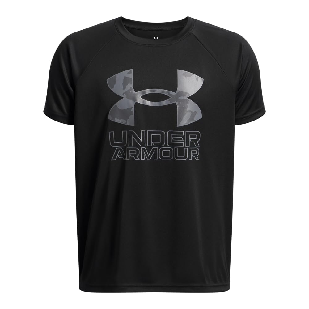 Under Armour Boys' Tech Hybrid Printed Fill Short-Sleeve T-Shirt