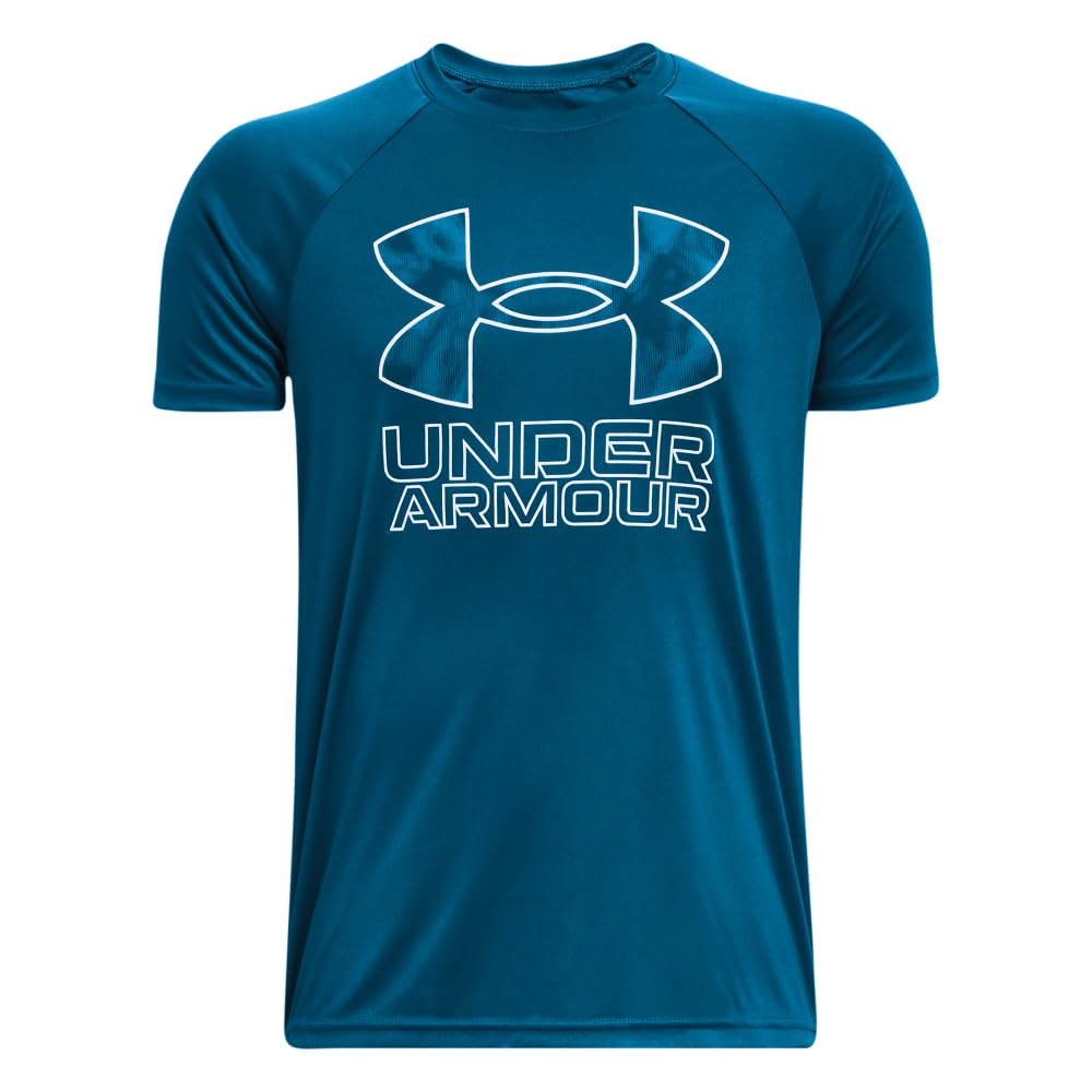 Under Armour Boys' Tech Hybrid Printed Fill Short-Sleeve T-Shirt