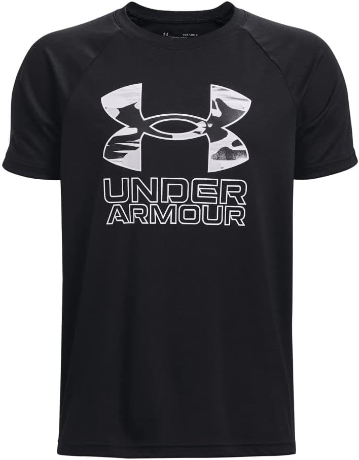 Under Armour Boys' Tech Hybrid Printed Fill Short-Sleeve T-Shirt