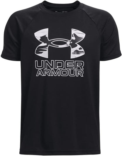 Under Armour Boys' Tech Hybrid Printed Fill Short-Sleeve T-Shirt
