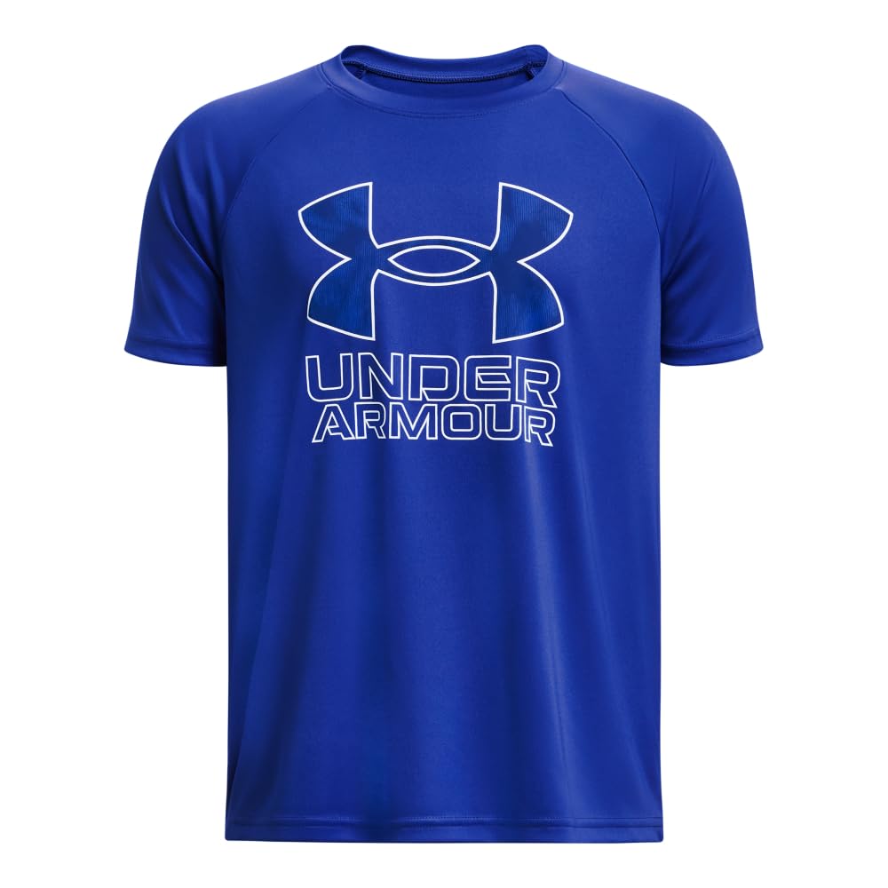 Under Armour Boys' Tech Hybrid Printed Fill Short-Sleeve T-Shirt