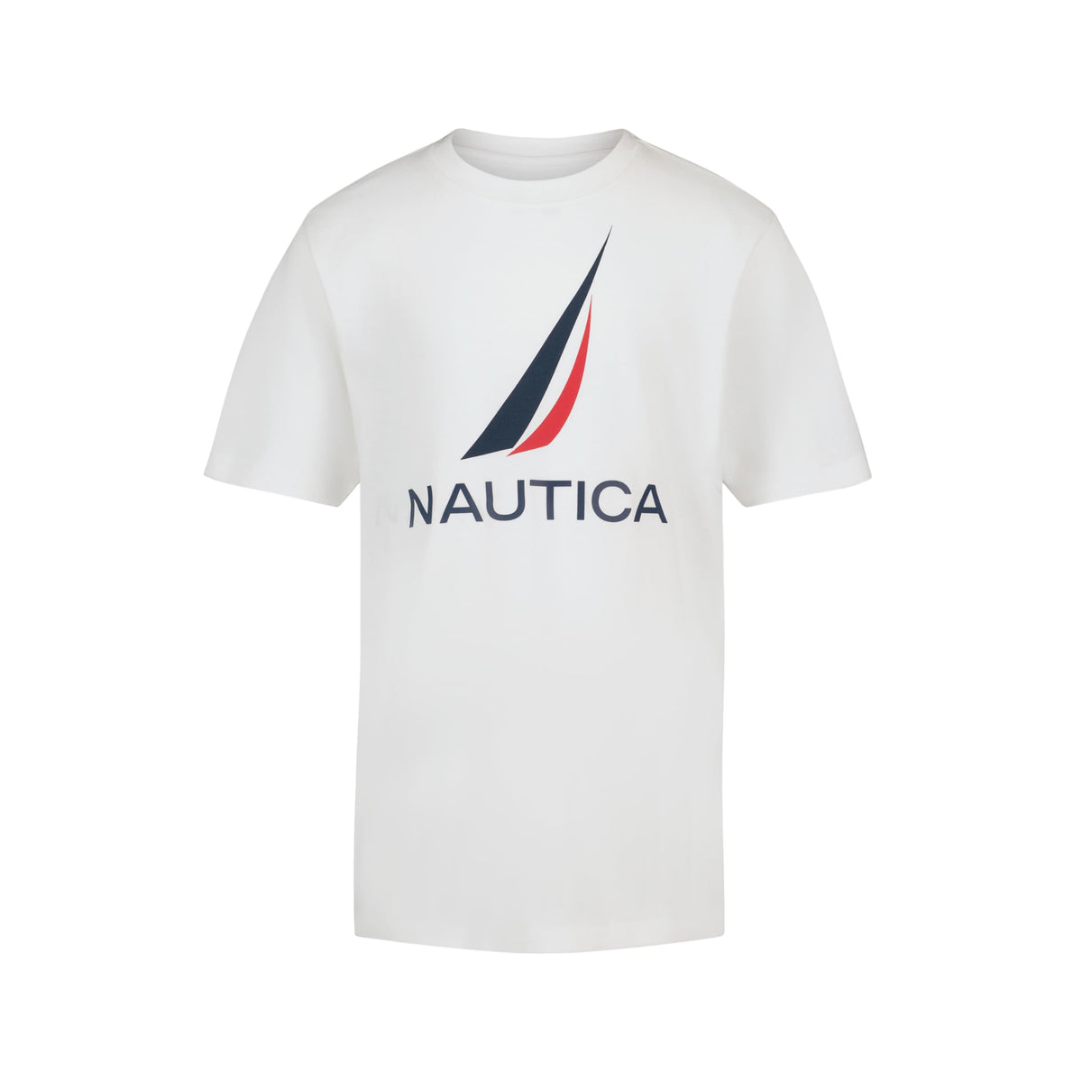 Nautica Boys' Short Sleeve J-Class Logo Crew Neck T-Shirt, Soft, Comfortable, Relaxed Fit