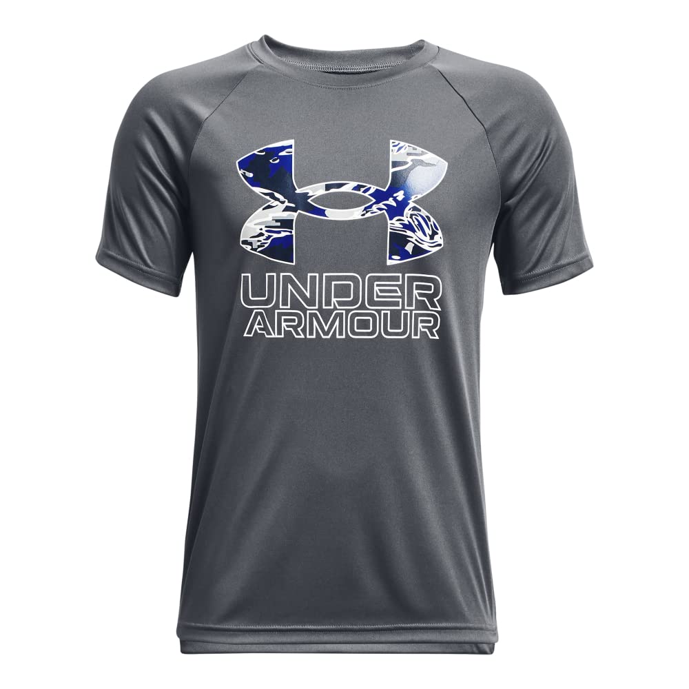 Under Armour Boys' Tech Hybrid Printed Fill Short-Sleeve T-Shirt