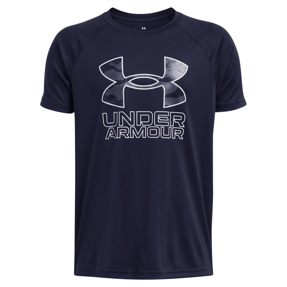 Under Armour Boys' Tech Hybrid Printed Fill Short-Sleeve T-Shirt