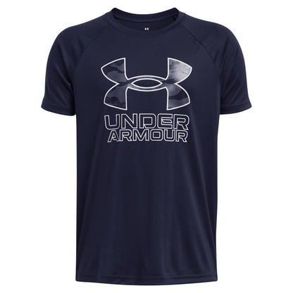Under Armour Boys' Tech Hybrid Printed Fill Short-Sleeve T-Shirt