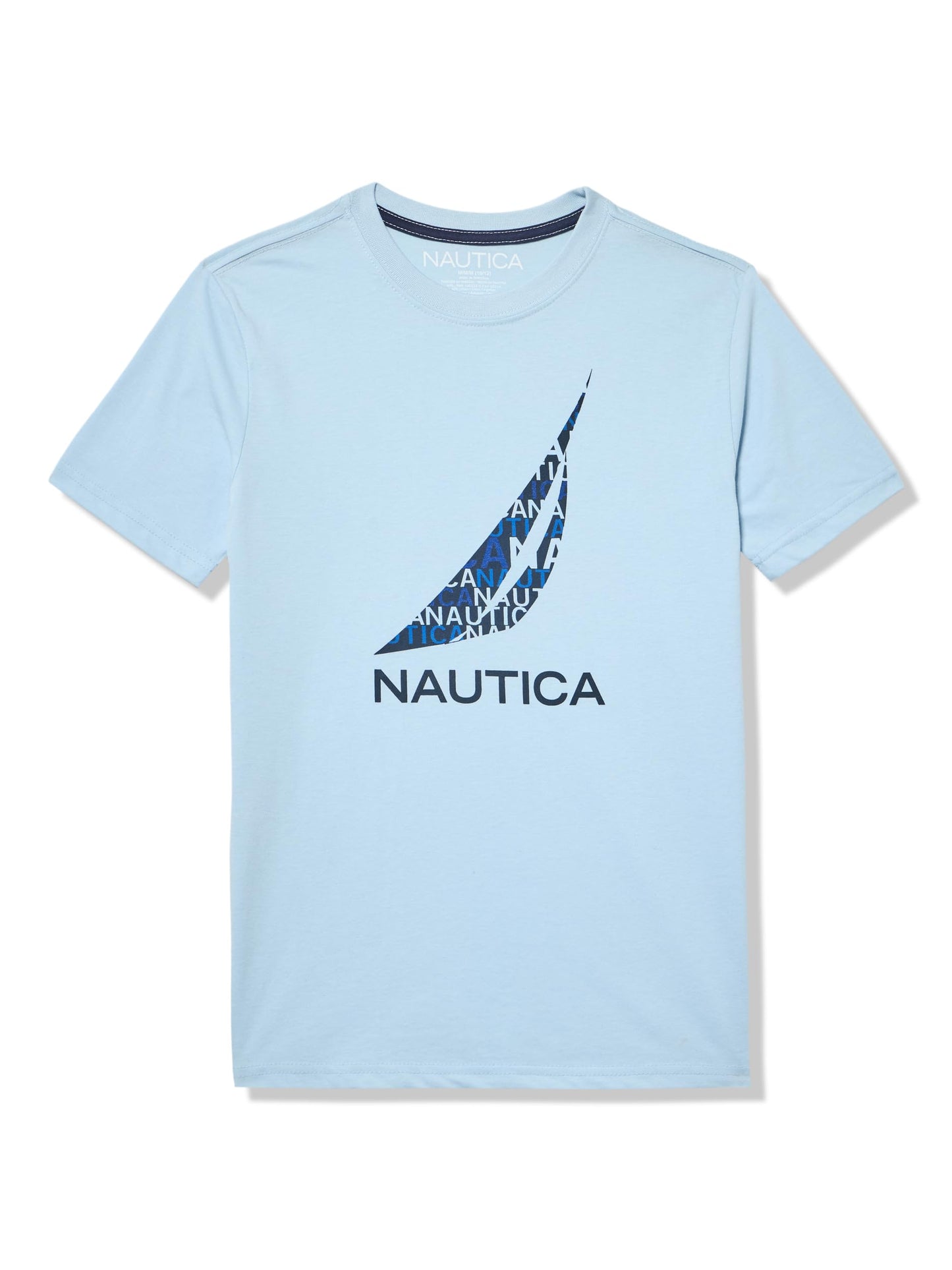 Nautica Boys' Short Sleeve J-Class Logo Crew Neck T-Shirt, Soft, Comfortable, Relaxed Fit