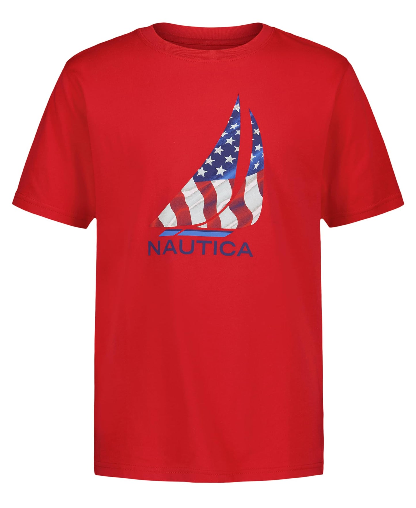 Nautica Boys' Short Sleeve J-Class Logo Crew Neck T-Shirt, Soft, Comfortable, Relaxed Fit