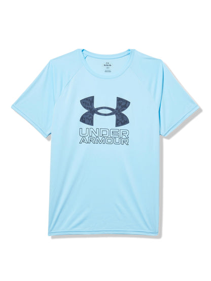 Under Armour Boys' Tech Hybrid Printed Fill Short-Sleeve T-Shirt
