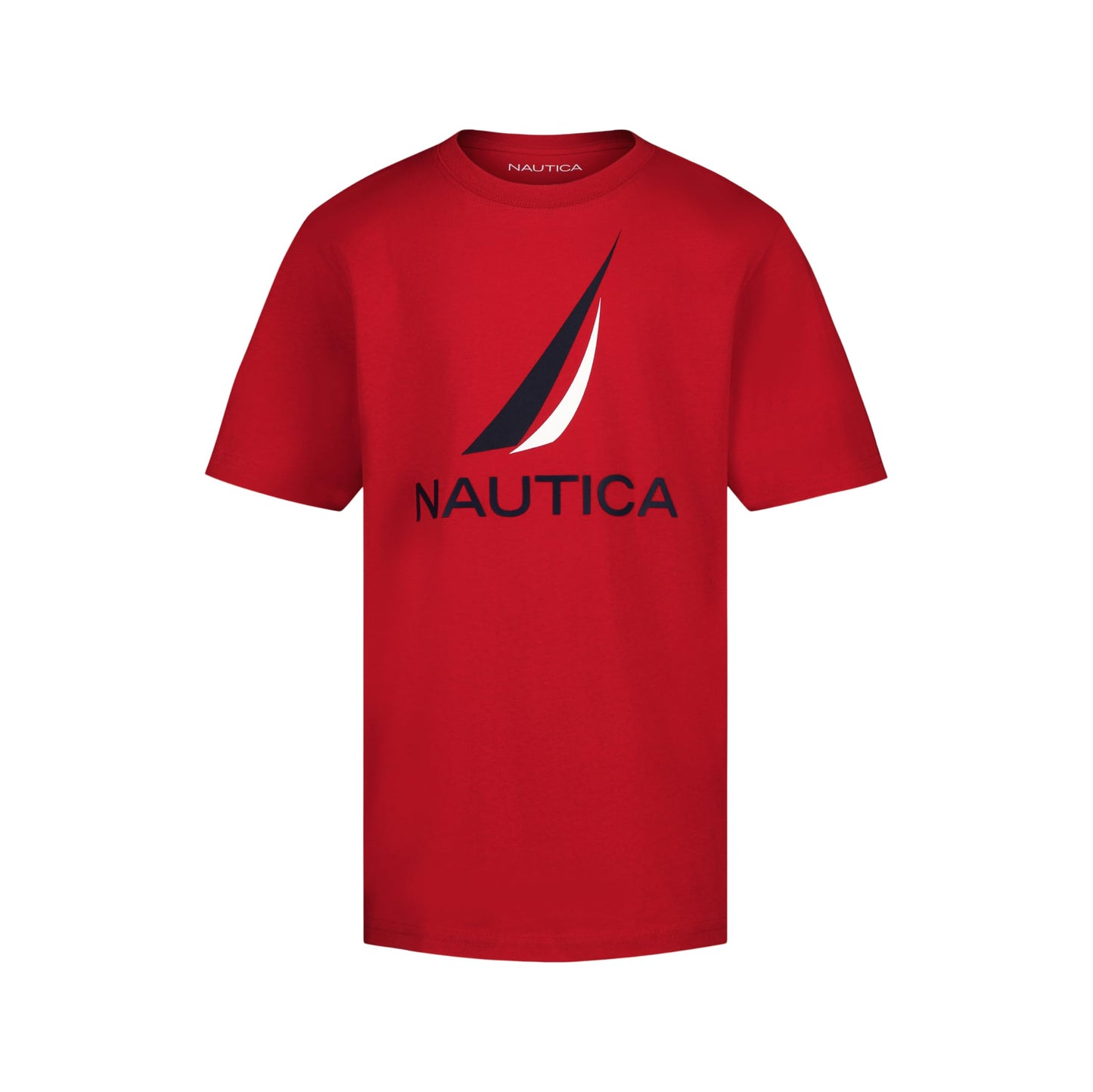 Nautica Boys' Short Sleeve J-Class Logo Crew Neck T-Shirt, Soft, Comfortable, Relaxed Fit