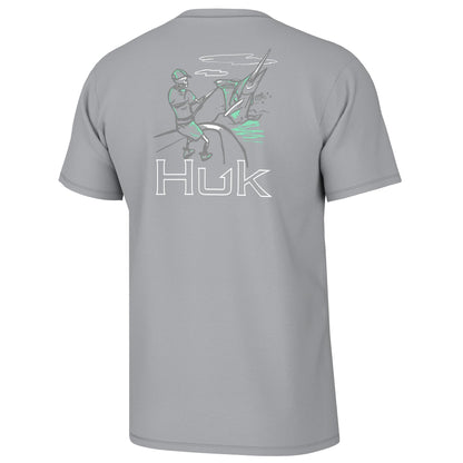 HUK Mens Fishing Graphic Tee, Performance Short Sleeve, Quick-Dry
