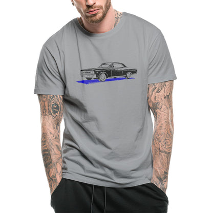domirica Men's Solid 100% Cotton Graphic Short Sleeve Crewneck Big and Tall Summer Breathable Quick Dry Gym Casual Top