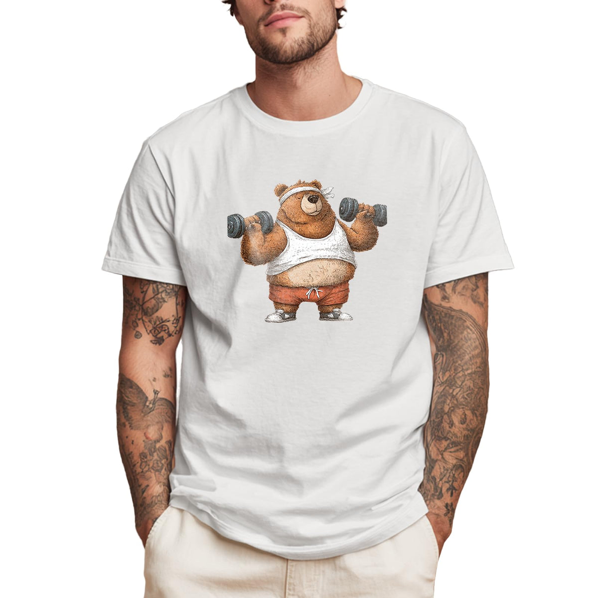 domirica Men's Solid 100% Cotton Graphic Short Sleeve Crewneck Big and Tall Summer Breathable Quick Dry Gym Casual Top