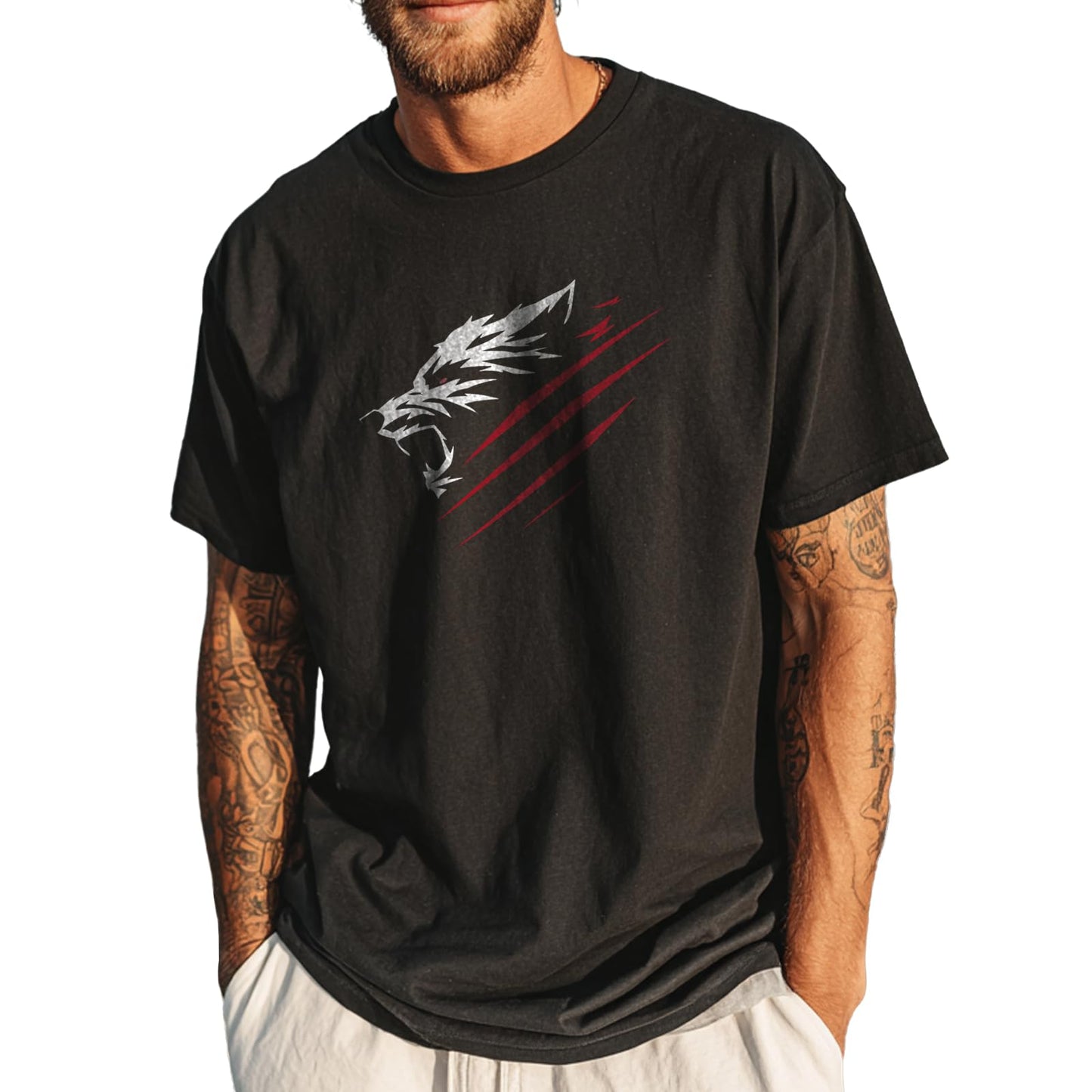 domirica Men's Solid 100% Cotton Graphic Short Sleeve Crewneck Big and Tall Summer Breathable Quick Dry Gym Casual Top