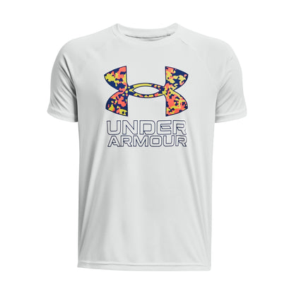 Under Armour Boys' Tech Hybrid Printed Fill Short-Sleeve T-Shirt