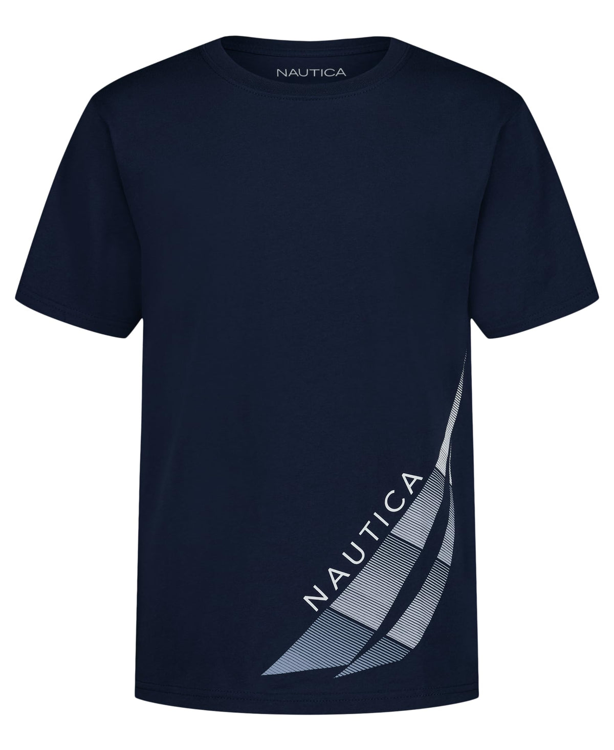Nautica Boys' Short Sleeve J-Class Logo Crew Neck T-Shirt, Soft, Comfortable, Relaxed Fit