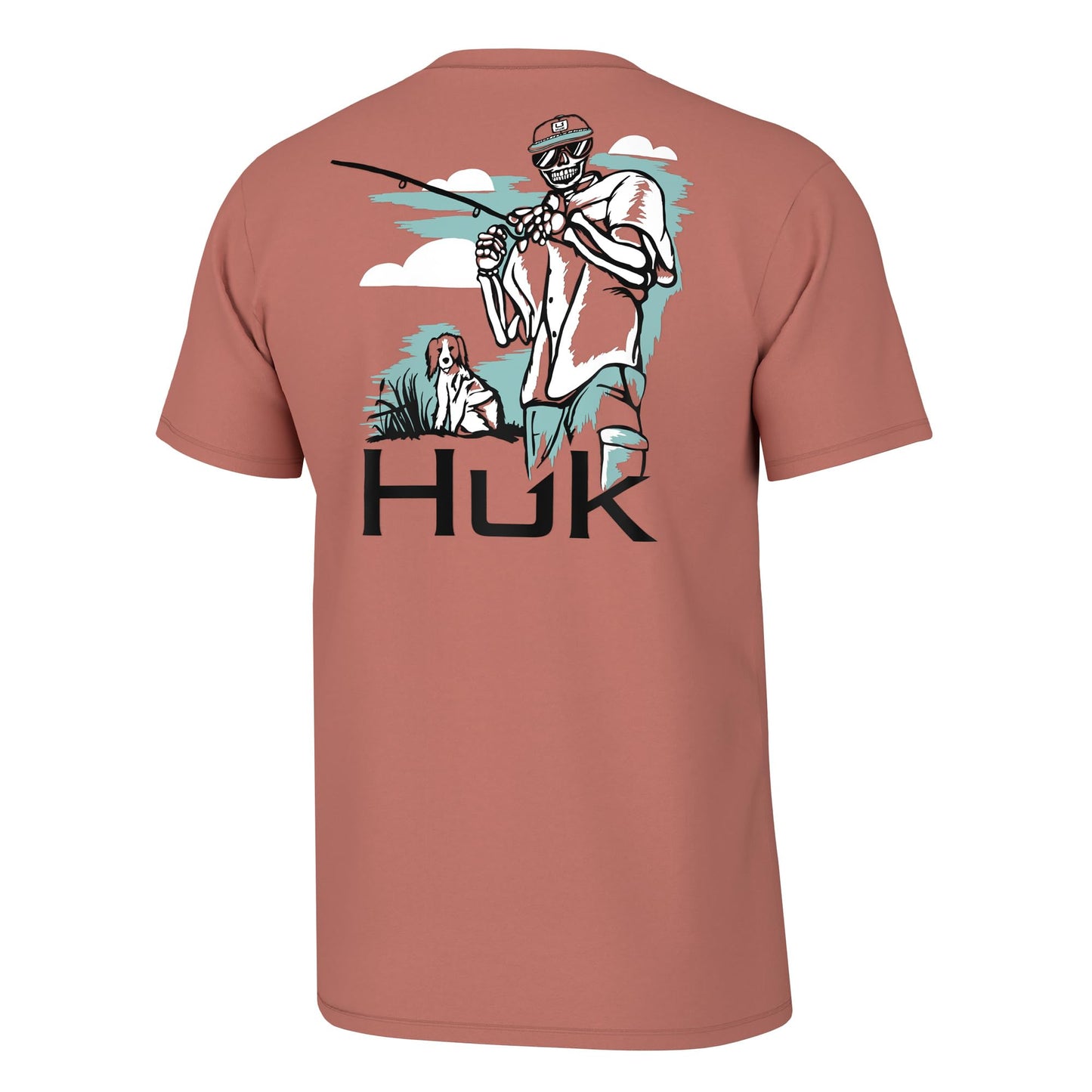 HUK Mens Fishing Graphic Tee, Performance Short Sleeve, Quick-Dry