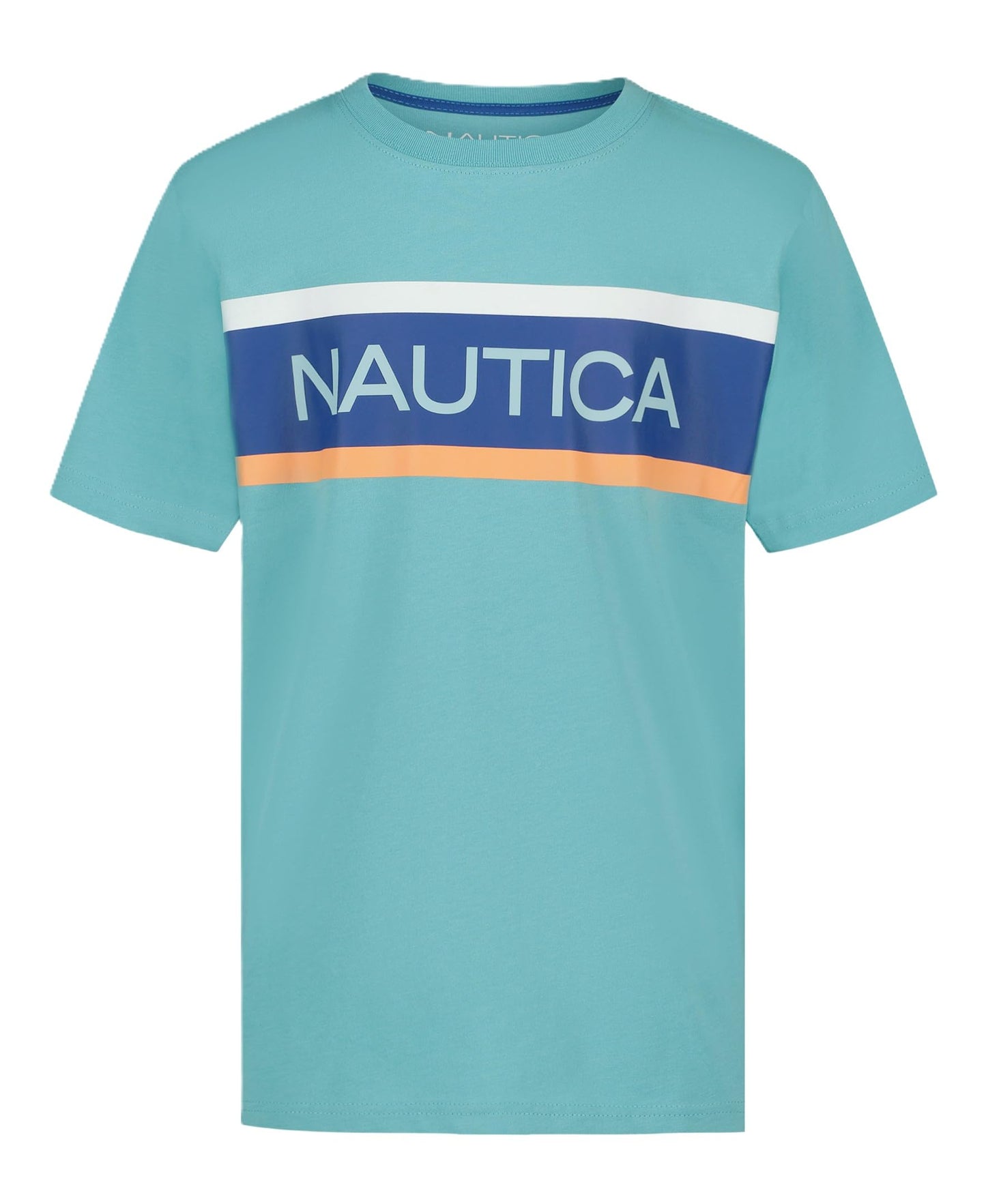 Nautica Boys' Short Sleeve J-Class Logo Crew Neck T-Shirt, Soft, Comfortable, Relaxed Fit