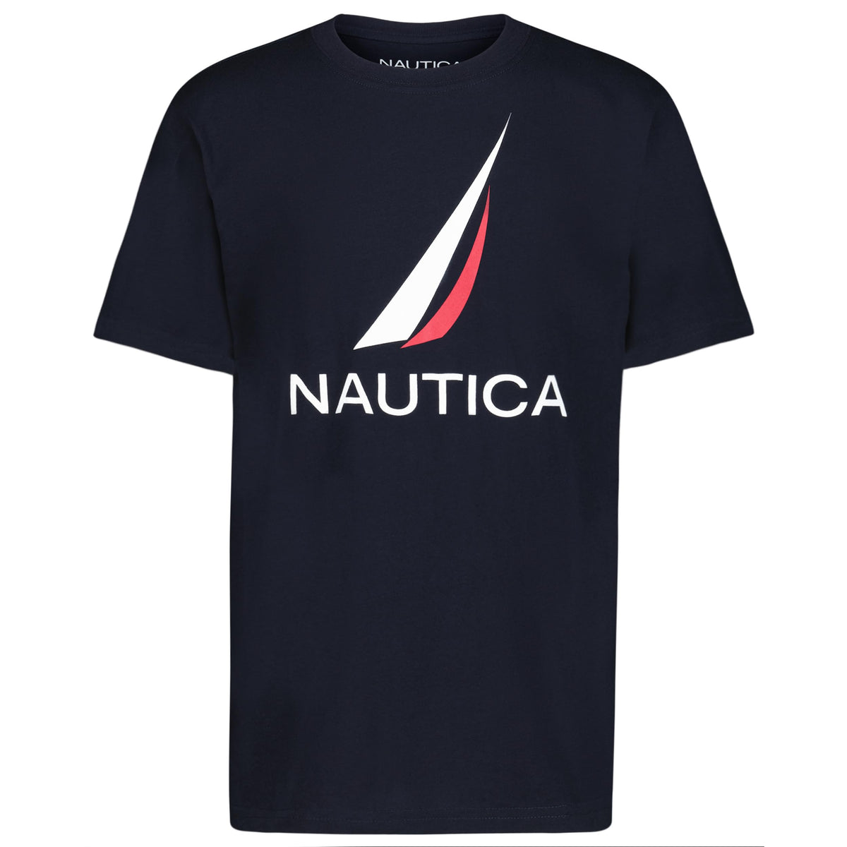 Nautica Boys' Short Sleeve J-Class Logo Crew Neck T-Shirt, Soft, Comfortable, Relaxed Fit