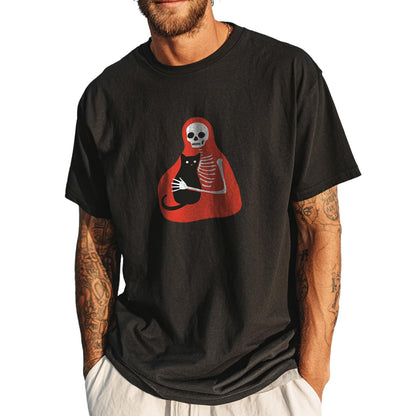 domirica Men's Solid 100% Cotton Graphic Short Sleeve Crewneck Big and Tall Summer Breathable Quick Dry Gym Casual Top