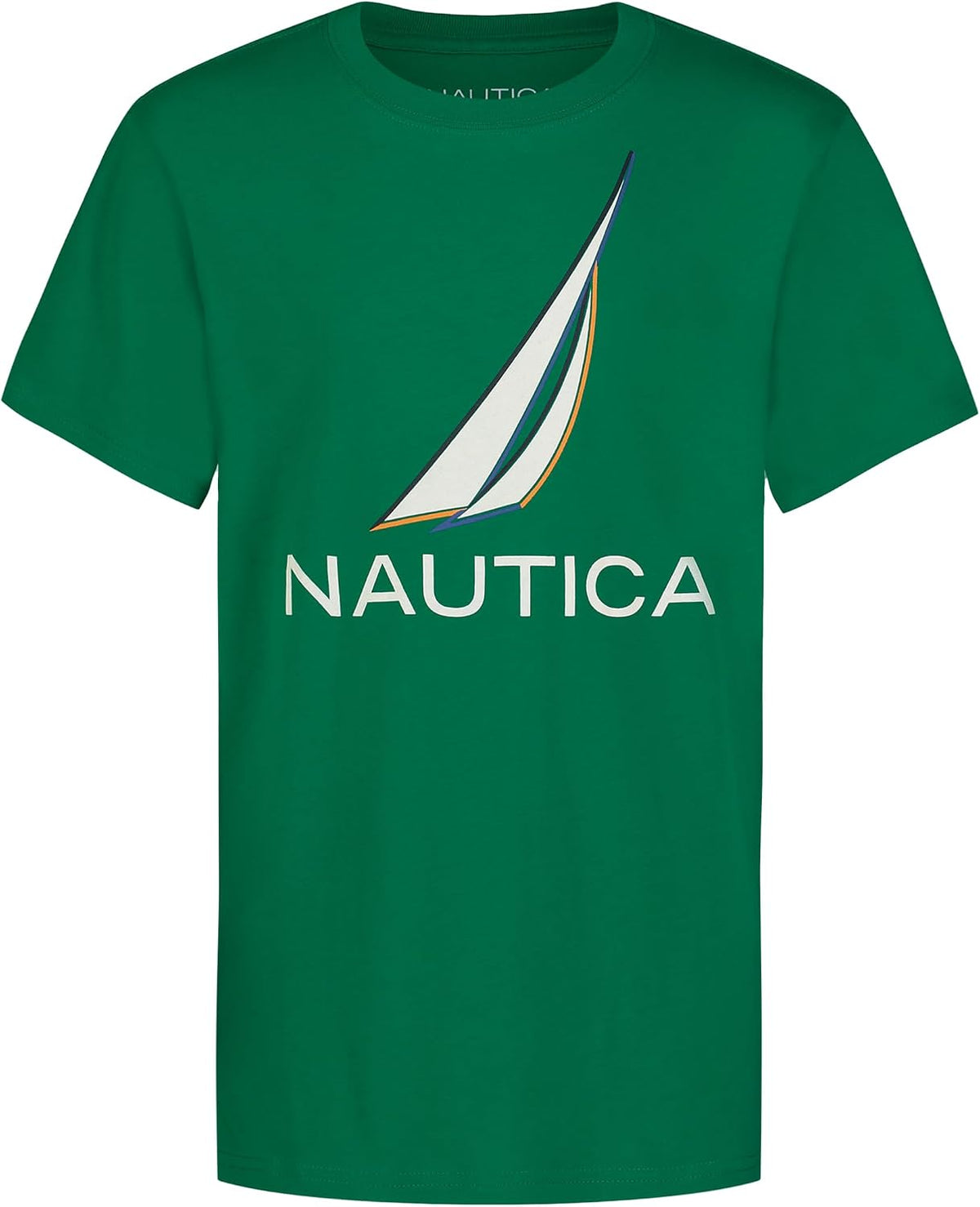 Nautica Boys' Short Sleeve J-Class Logo Crew Neck T-Shirt, Soft, Comfortable, Relaxed Fit