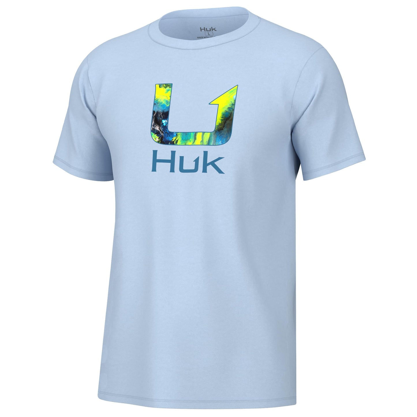 HUK Mens Fishing Graphic Tee, Performance Short Sleeve, Quick-Dry