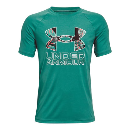 Under Armour Boys' Tech Hybrid Printed Fill Short-Sleeve T-Shirt