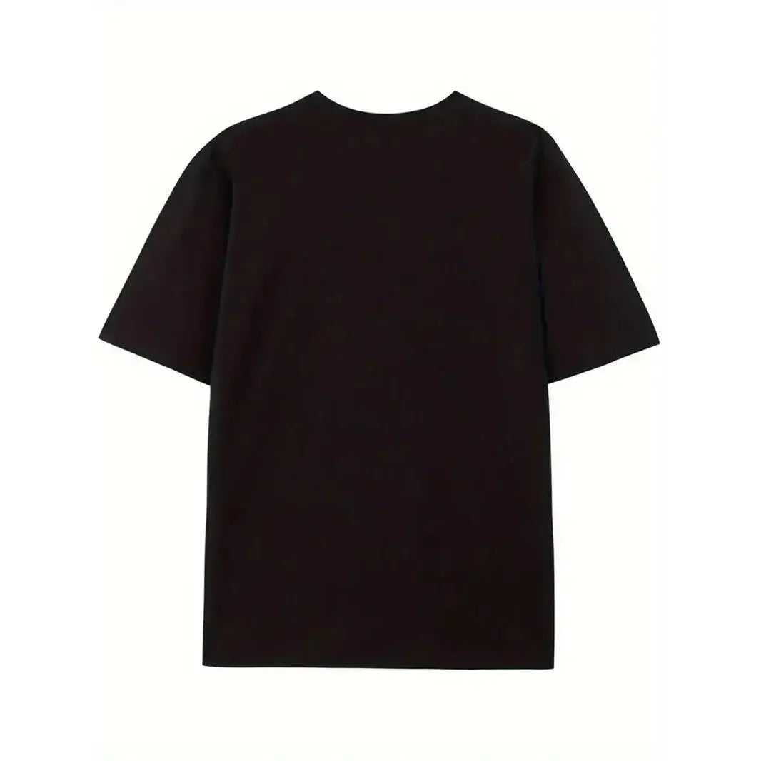 Lady Venezuelan heart pattern printed T-shirt, round-neck short-sleeved blouse, casual top, regular length, suitable for all seasons and comfortable to wear throughout the year.