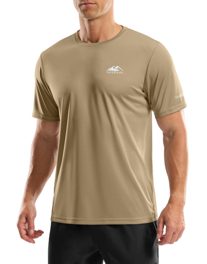 Men's UPF 50+ Sun Protection Dry Fit Workout T-Shirts Rash Guard Swim Shirts Moisture Wicking Tee for Athletic, Beach, Hiking