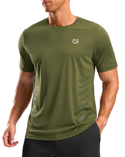 G Gradual Men's Workout Shirts Quick Dry Athletic Running T-Shirts Lightweight Moisture Wicking Short Sleeve Sports Gym Tops