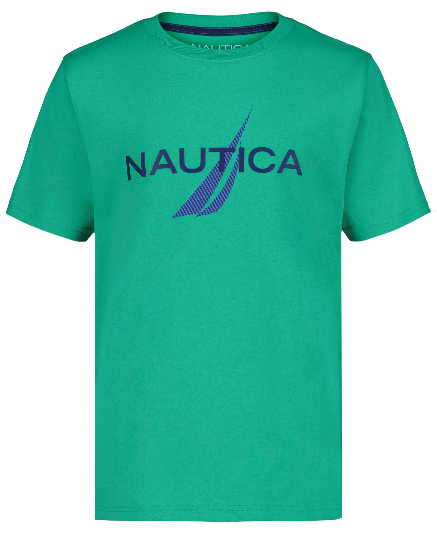 Nautica Boys' Short Sleeve J-Class Logo Crew Neck T-Shirt, Soft, Comfortable, Relaxed Fit