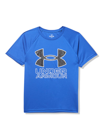 Under Armour Boys' Tech Hybrid Printed Fill Short-Sleeve T-Shirt
