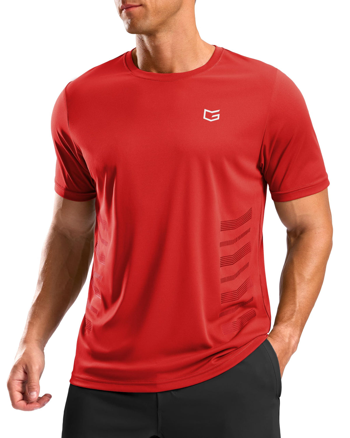 G Gradual Men's Workout Shirts Quick Dry Athletic Running T-Shirts Lightweight Moisture Wicking Short Sleeve Sports Gym Tops