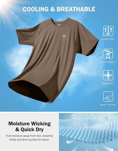 G Gradual Men's Athletic Workout T-Shirts Moisture Wicking Cooling Running Shirts Short Sleeve Performance Tee for Gym Tennis