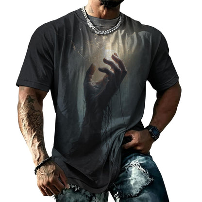 domirica Mens Muscle Fit Short Sleeve T Shirts Gym Workout Crewneck Novelty Print Quick Dry Athletic Shirt